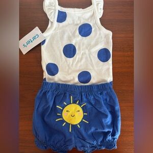 Carters baby girl 2 piece short outfit